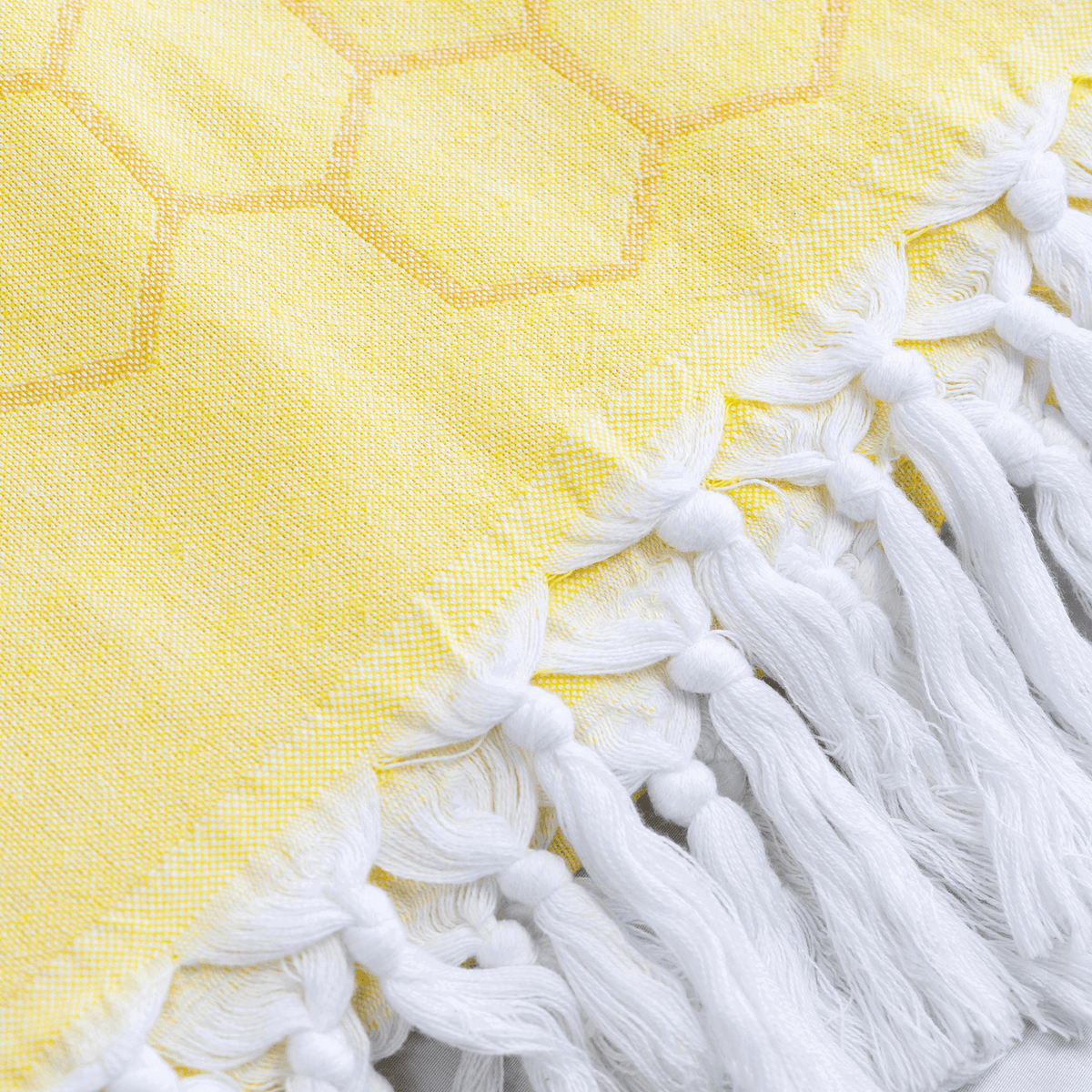 Turkish Body Towel in Honeycomb Yellow & Orange