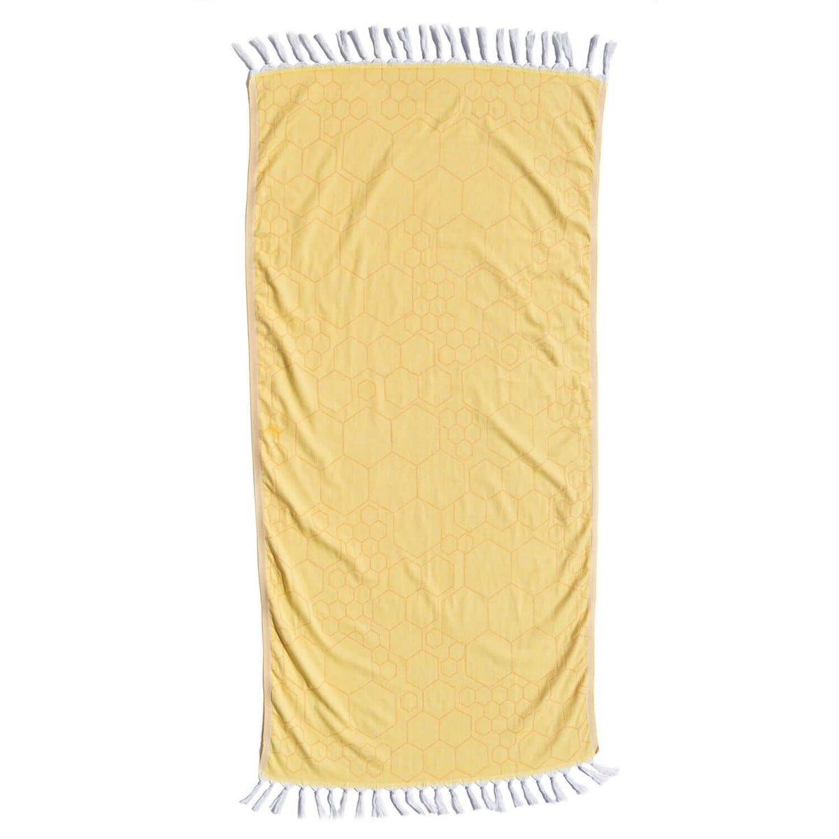 Turkish Body Towel in Honeycomb Yellow & Orange